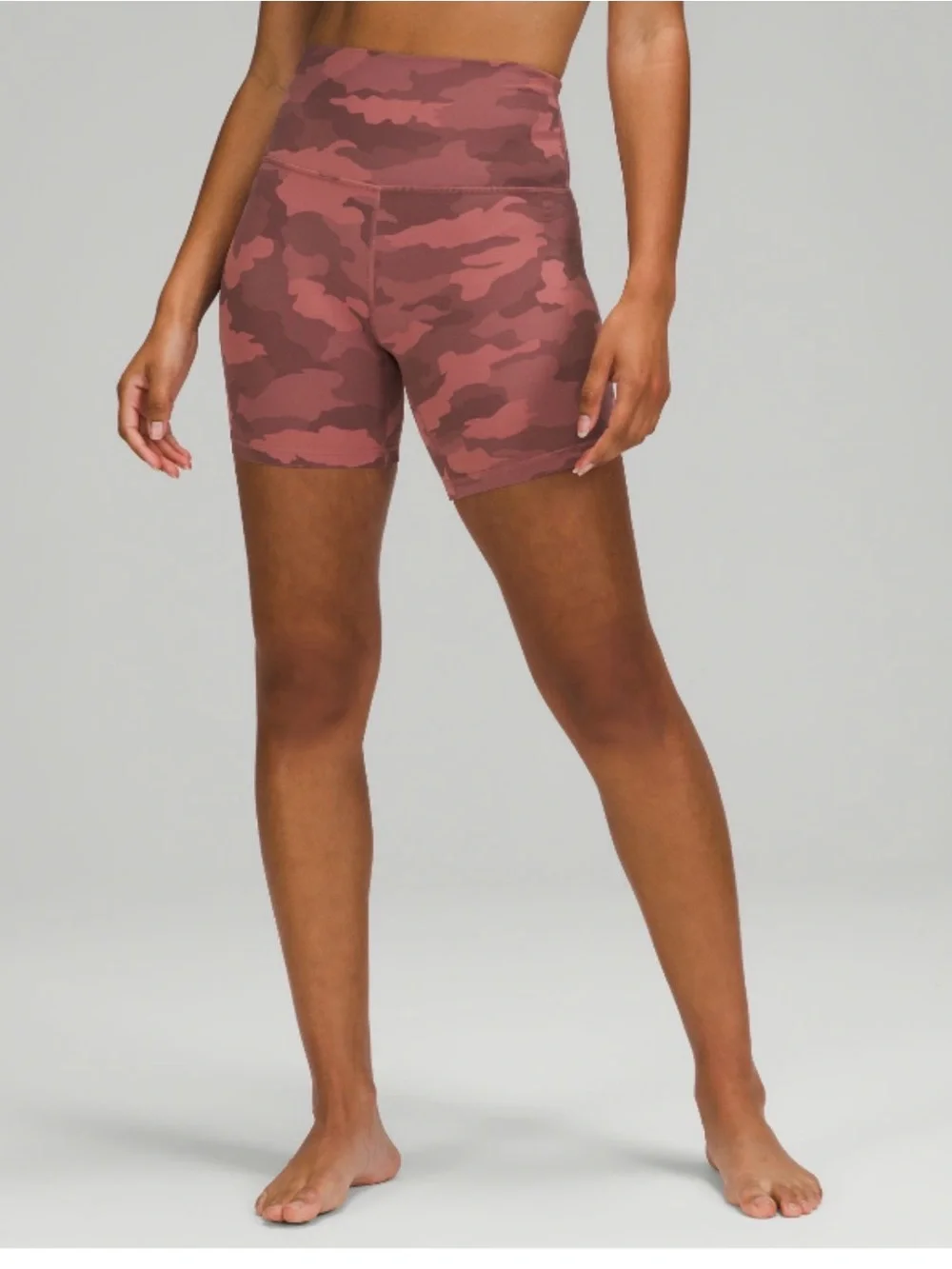 Lululemon High Rise Align 6” Shorts Heritage 365 Camo Brier Rose Multi Size 8